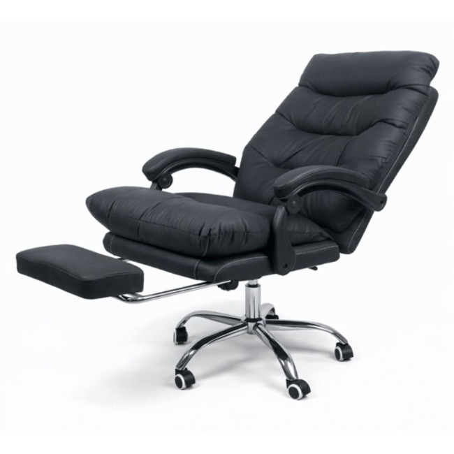 Scaun birou ergonomic 013 cu suport pentru picioare retractabil și piele ecologică premium
