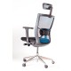 Scaun ergonomic pentru birou negru cu albastru-356