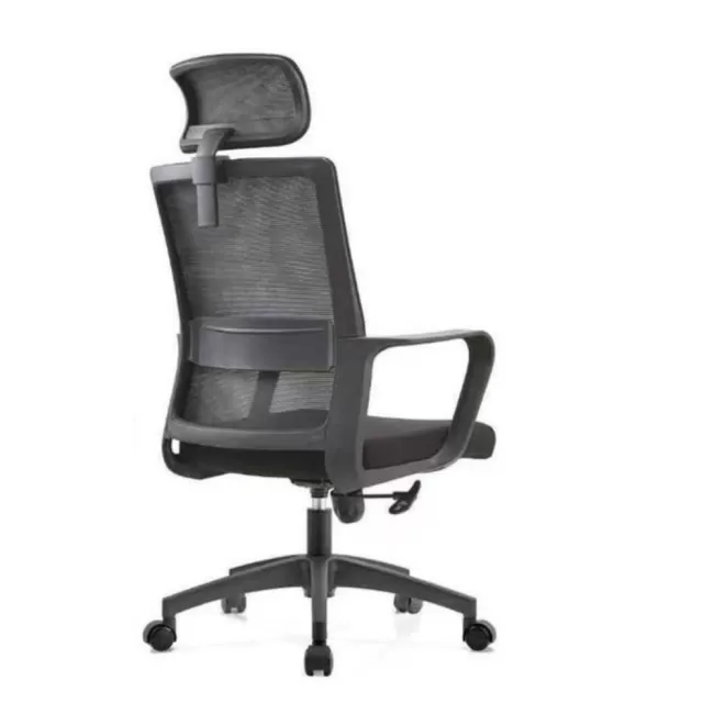 Scaun de birou tapițat cu material textil și mesh 400 H