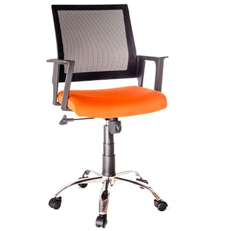 Scaun pentru birou cu sezut textil si spatar din mesh Scaun pentru birou cu sezut textil si spatar din mesh