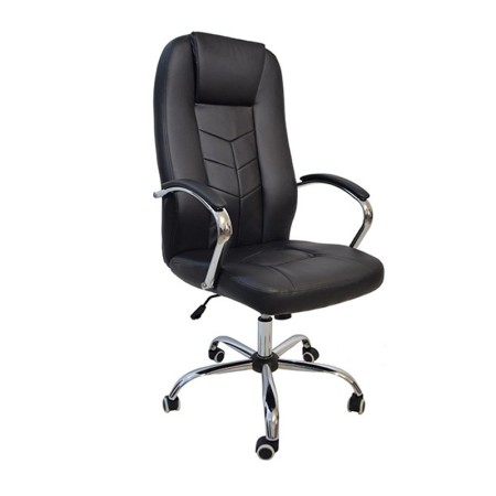 Scaun birou tapitat cu piele maro sau negru-678 Scaun birou tapitat cu piele maro sau negru-678