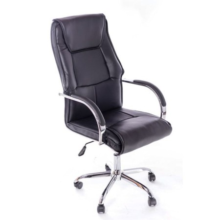 Scaun de birou rezistent cu baza metalica culoarea negru Scaun de birou rezistent cu baza metalica culoarea negru