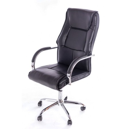 Scaun de birou rezistent cu baza metalica culoarea negru Scaun de birou rezistent cu baza metalica culoarea negru