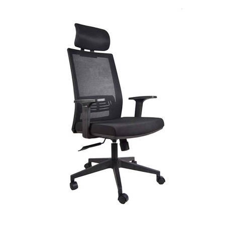 Scaun de birou cu baza stea si tetiera 905A-negru Scaun de birou cu baza stea si tetiera 905A-negru