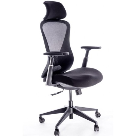 Scaun ergonomic pentru birou cu tetiera si brate reglabile Scaun ergonomic pentru birou cu tetiera si brate reglabile