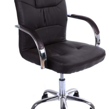 Scaun de birou cu bază metalică cromată 633 Scaun de birou cu bază metalică cromată 633