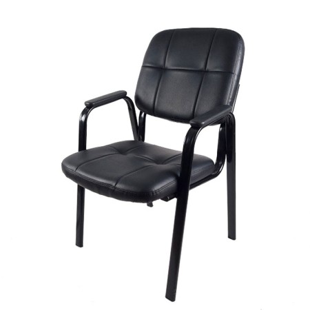 Scaun vizitatori cu brate tapitat cu piele ecologica-250 Scaun vizitatori cu brate tapitat cu piele ecologica-250