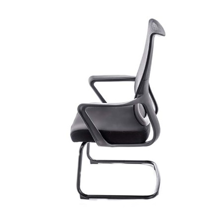 Scaun vizitatori tapitat cu material textil si mesh-500AV Scaun vizitatori tapitat cu material textil si mesh-500AV