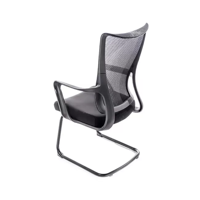 Scaun vizitatori tapițat cu material textil și mesh-500AV