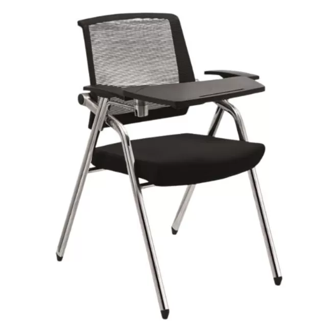 Scaun conferință pliabil, cu măsuță rabatabilă, alu-sync și cotiere ajustabile