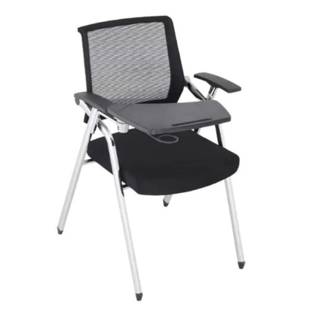 Scaun conferință pliabil cu măsuță și cotiere ajustabile