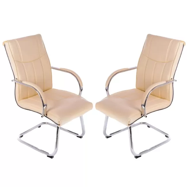 Scaun vizitator modern si elegant 806 crem