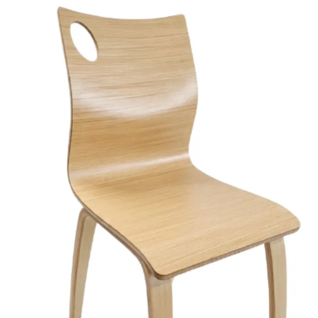 Scaun din lemn 950 – design premium scandinav, spătar curbat ergonomic și stil eco-friendly