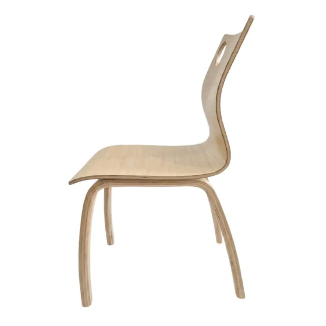 Scaun din lemn 950 – design premium scandinav, spătar curbat ergonomic și stil eco-friendly