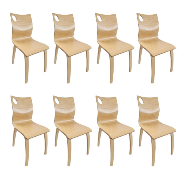 Scaun din lemn 950 – design premium scandinav, spătar curbat ergonomic și stil eco-friendly