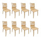 Scaun din lemn 950 – design premium scandinav, spătar curbat ergonomic și stil eco-friendly
