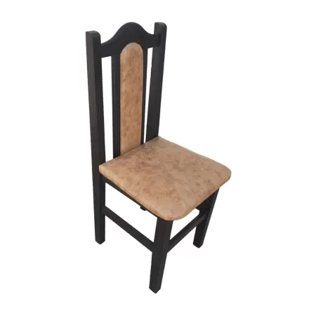 Scaune elegante din lemn masiv de fag, tapițate cu piele 01