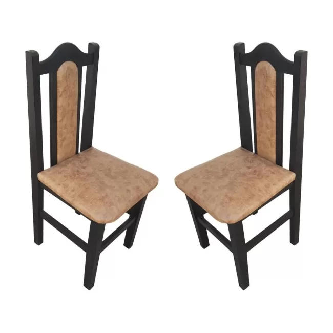 Scaune elegante din lemn masiv de fag, tapițate cu piele SC-01