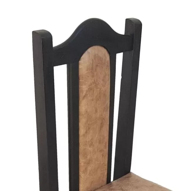 Scaune elegante din lemn masiv de fag, tapițate cu piele SC-01