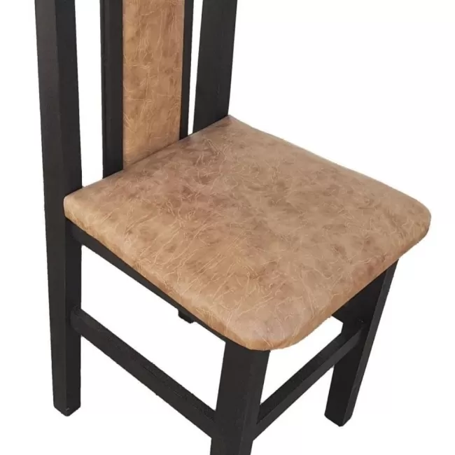 Scaune elegante din lemn masiv de fag, tapițate cu piele SC-01
