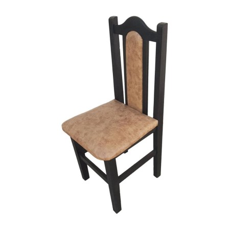 Scaune elegante din lemn masiv de fag, tapițate cu piele 01