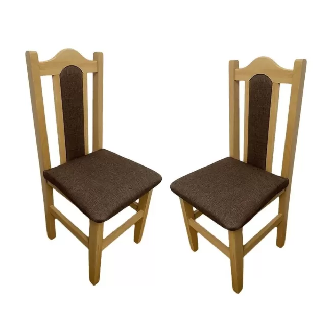 Scaune elegante din lemn masiv de fag, tapițate cu stofă SC-05