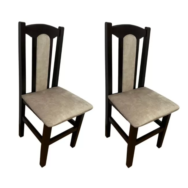Scaune elegante din lemn masiv de fag, tapițate cu stofă SC-09