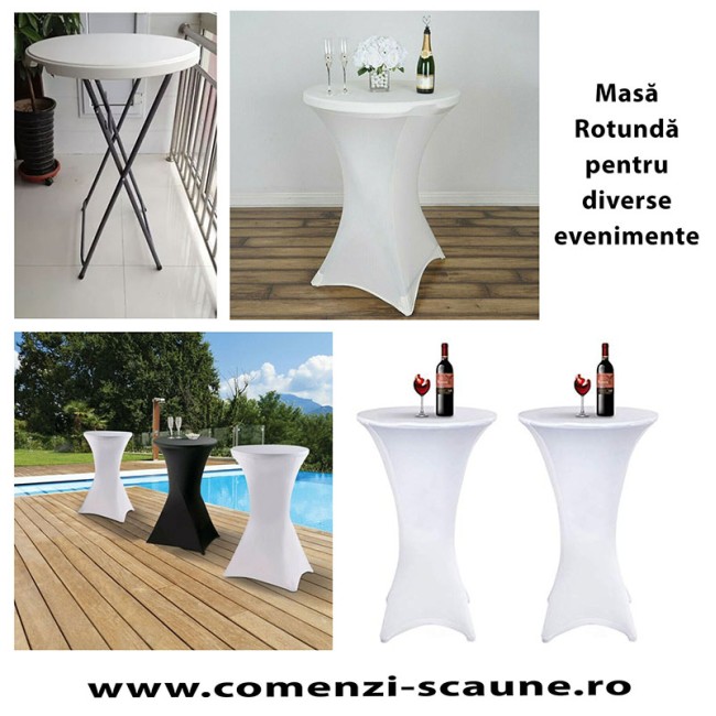 Masă pliabilă rotundă cocktail sau stand-up-80 cm