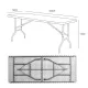 Masă dreptunghiulară pliabilă-183cm