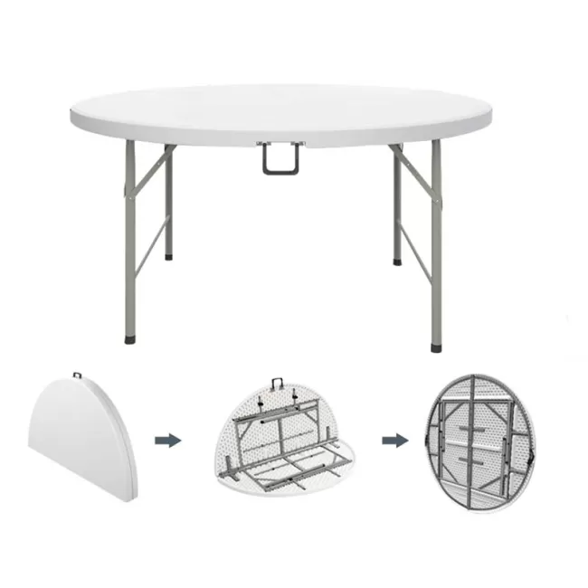 Masă rotundă pliabilă pentru restaurant și diverse evenimente 150 cm