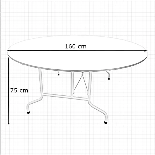 Masă evenimente din MDF laminat cu picioare pliabile-160 cm