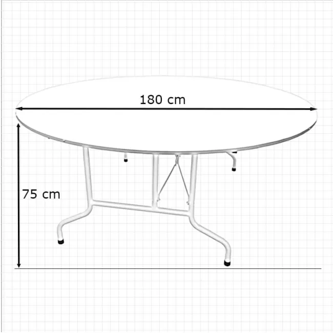 Masă evenimente din MDF laminat cu picioare pliabile-180 cm