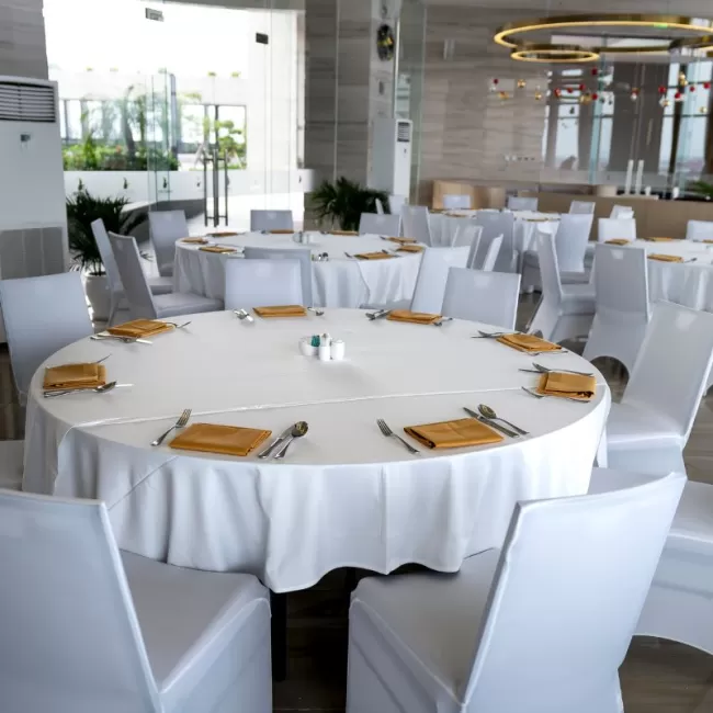 Masă evenimente din MDF laminat cu picioare pliabile-180 cm