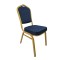 Scaune Horeca cadru auriu cu șezut și spătar albastru