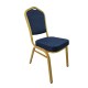 Scaune Horeca cadru auriu cu șezut și spătar albastru