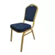 Scaune Horeca cadru auriu cu șezut și spătar albastru