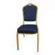 Scaune Horeca cadru auriu cu șezut și spătar albastru