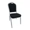 Scaune Horeca cadru argintiu cu șezut și spătar negru