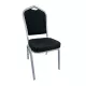Scaune Horeca cadru argintiu cu șezut și spătar negru