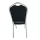 Scaune Horeca cadru argintiu cu șezut și spătar negru