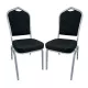 Scaune Horeca cadru argintiu cu șezut și spătar negru