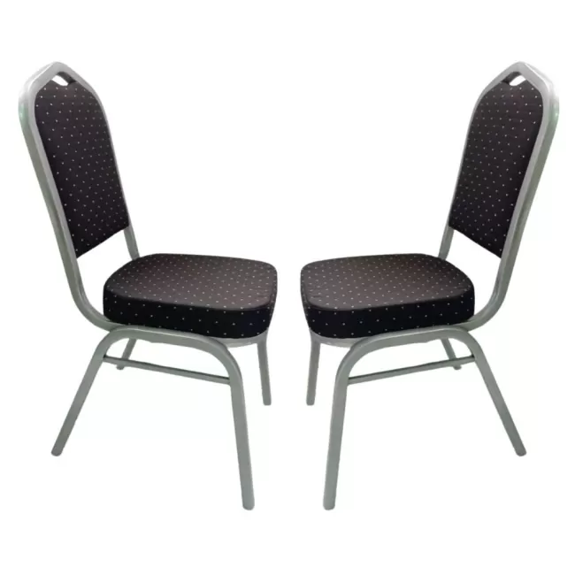 Scaune de evenimente cadru gri stofă culoarea neagră
