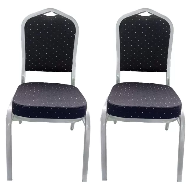 Scaune de evenimente cadru gri stofă culoarea neagră