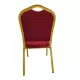 Scaune HoReCa cadru auriu cu șezut și spătar roșu