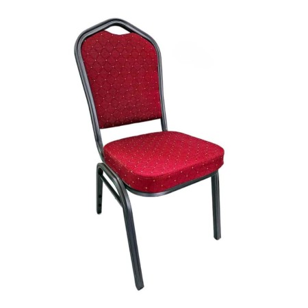 Scaune HoReCa cadru gri cu șezut și spătar roșu Scaune HoReCa cadru gri cu șezut și spătar roșu