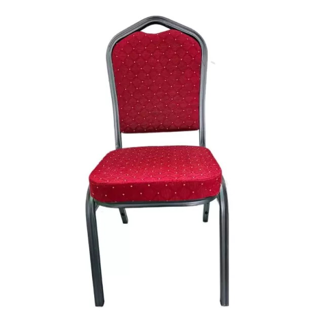 Scaune HoReCa cadru gri cu șezut și spătar roșu