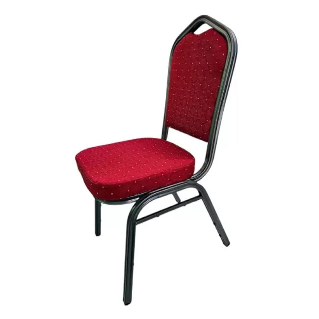 Scaune HoReCa cadru gri cu șezut și spătar roșu