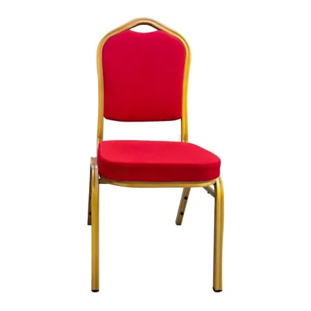 Scaune conferință evenimente cadru auriu stofă rezistenta culoarea roșu