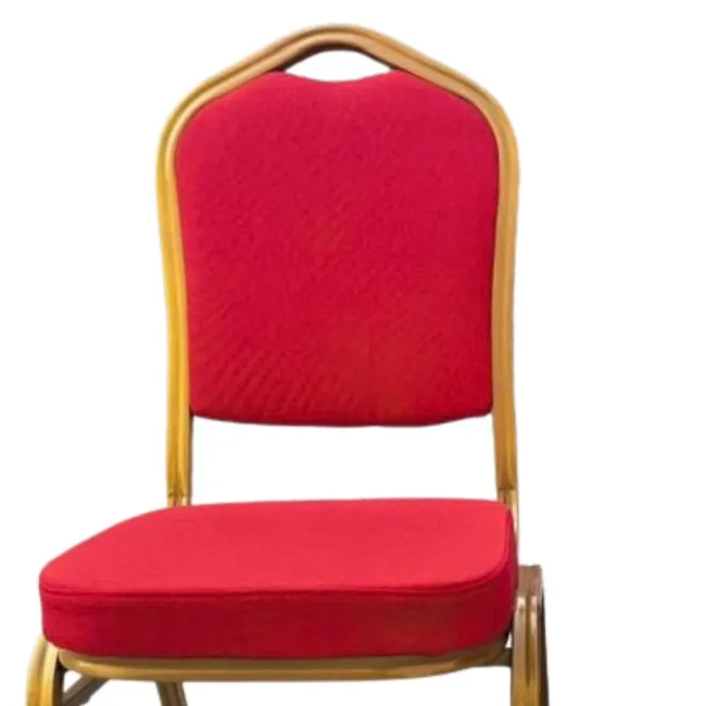 Scaune conferință evenimente cadru auriu stofă rezistenta culoarea roșu