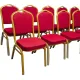 Scaune conferință evenimente cadru auriu stofă rezistenta culoarea roșu